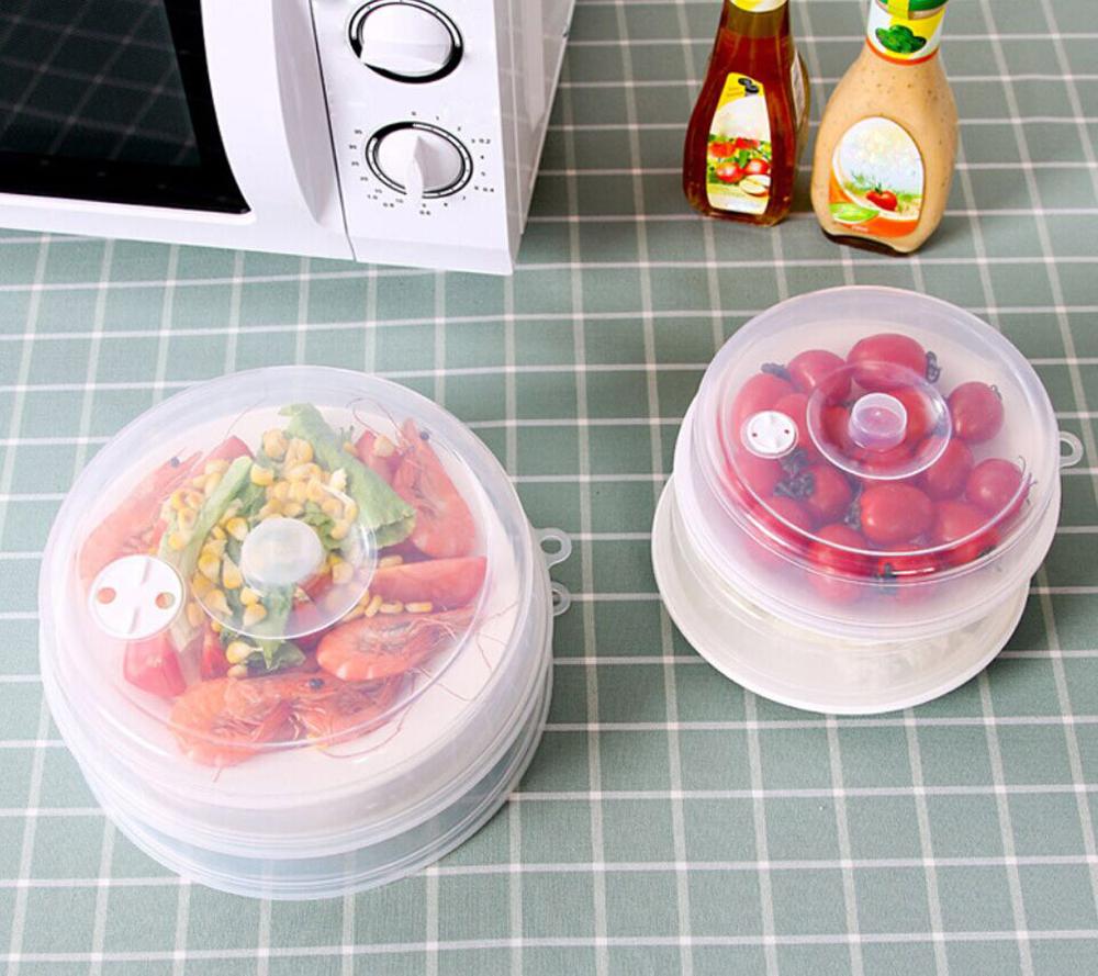 Voedsel Ploetert Guard Magnetron Hover Anti-Sputteren Cover Oven Olie Cap Verwarmde Verzegelde Plastic Cover Schotel Schotels Voedsel cover Fd