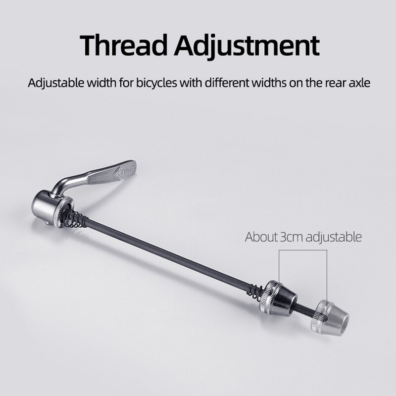 ROCKBROS Bike Quick Release Rear Axle Structure For Ultra-light Alloy Axis Bike Trainer Stand QR MTB Road Bike Wheel Hub Skewers