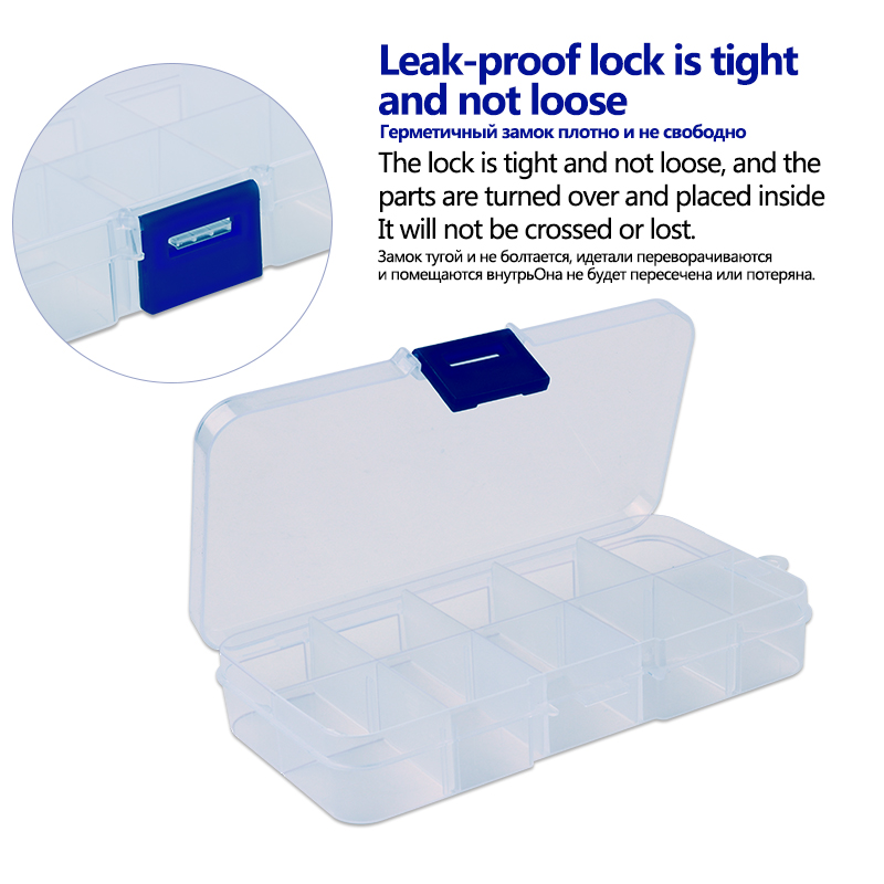 1PC Fishing Tools Box Fishing Accessories Coat Grid Adjustable Fishing Tackle Box Plastic Fishing Tools Accessories