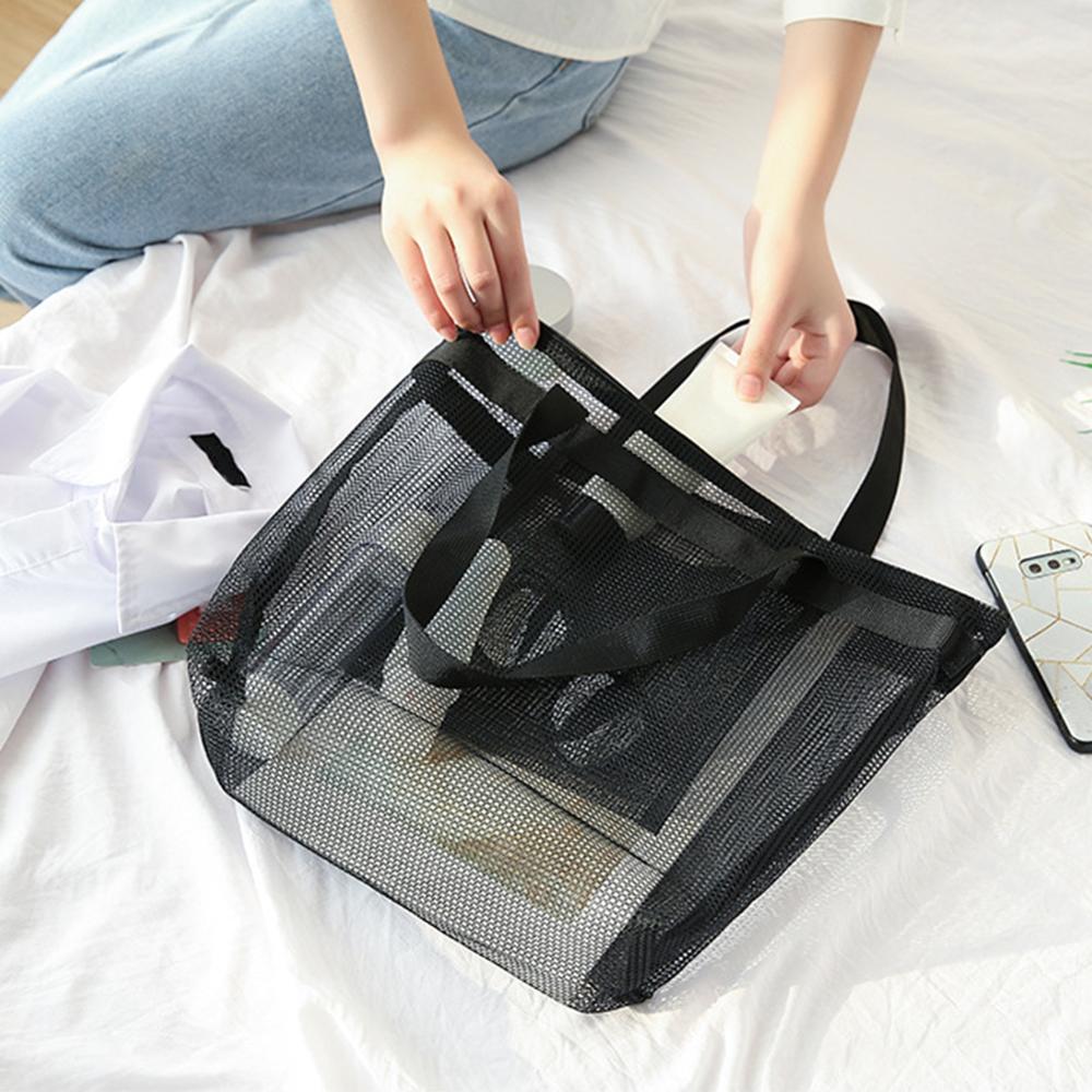 Women Mesh Transparent Bag Double-layer Heat Preservation Large Capacity Picnic Beach Bags beach park sports Shoulder ba