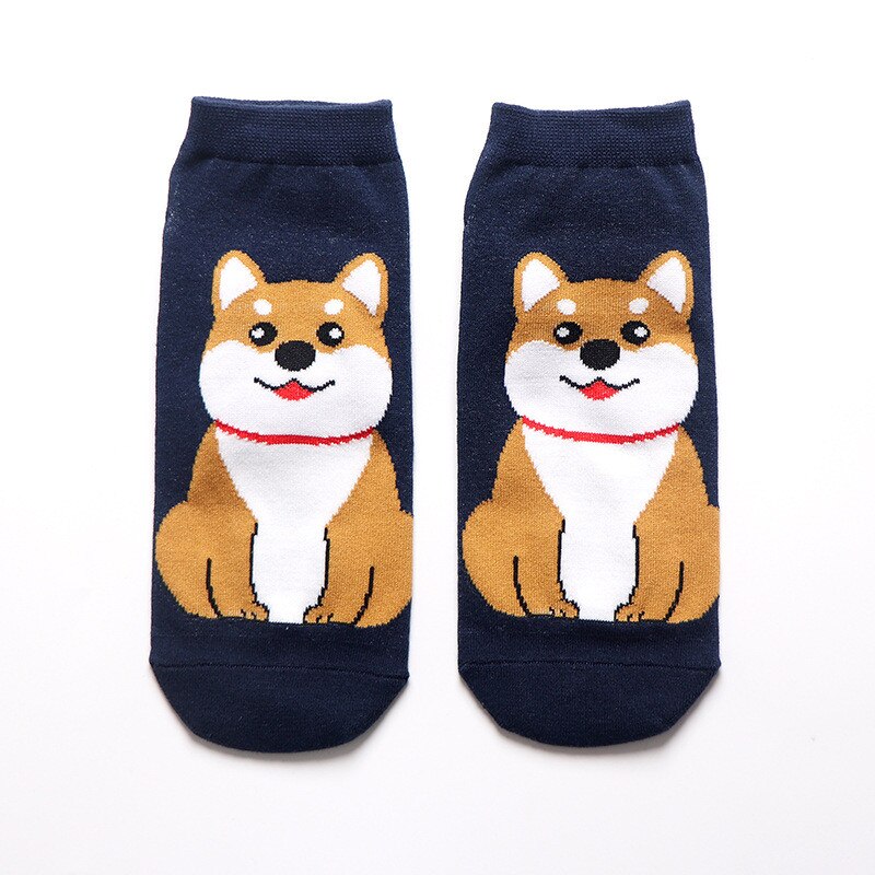 Lente Herfst Mode Schattige Dier Vrouwen Katoen Korte Sokken Tij Hond Kawaii Bull Terrier Beagle Japanse Casual Gelukkige Grappige Sokken: 5