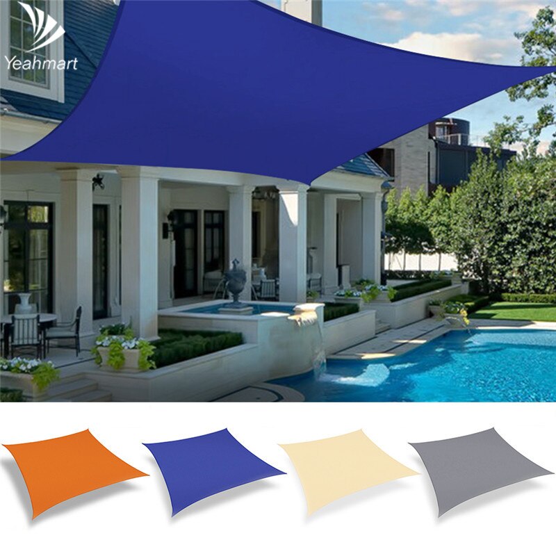 3x2M Waterproof Sun Shade Polyester Square Rectangle Shade Sail Garden Terrace Canopy Swimming Camping Hiking Yard Sail Awning