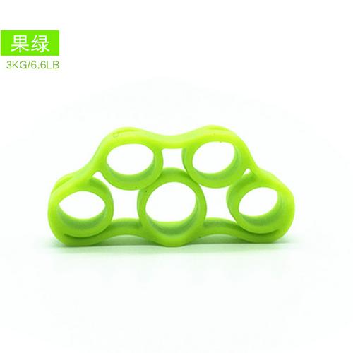 3/4/5KG agarre de dedo silicona fuerza Traine Grips Gripper herramientas banda de resistencia muñeca Flexible ejercicio Fitness equipo: green