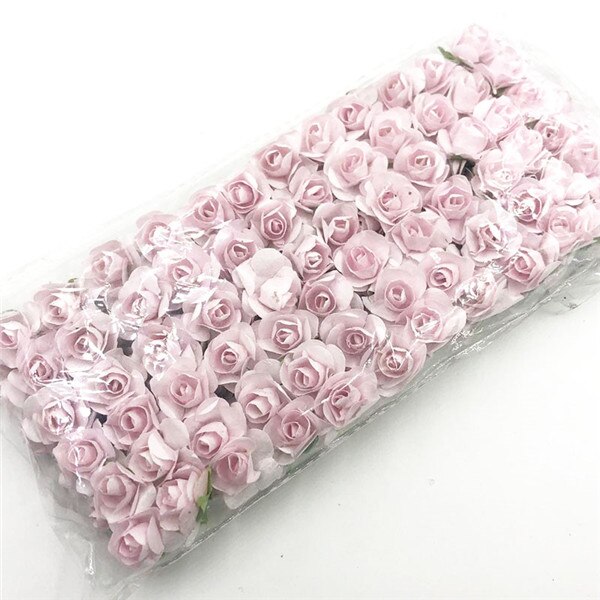 144 pieces 2 cm Mini foam Rose Artificial flower bouquet wedding decoration DIY: Color 13