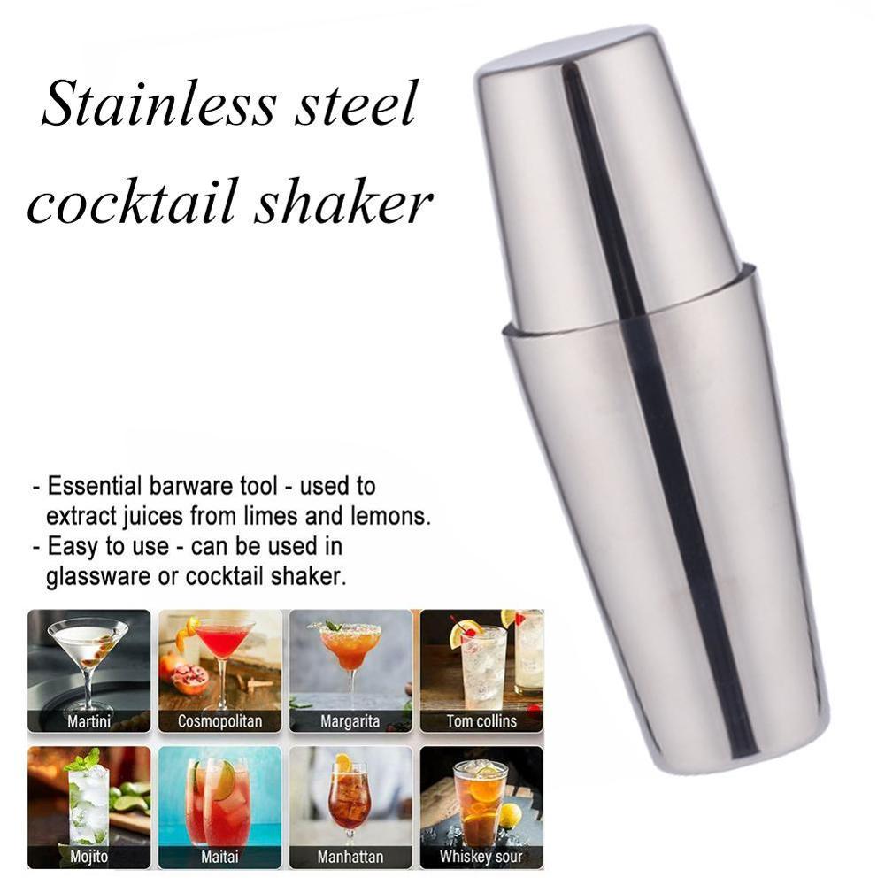 Boston Cocktail Shakers Martini Bar Cocktail Shaker Mixing Steel Tools Set Flair Party Bar Tin N3W6