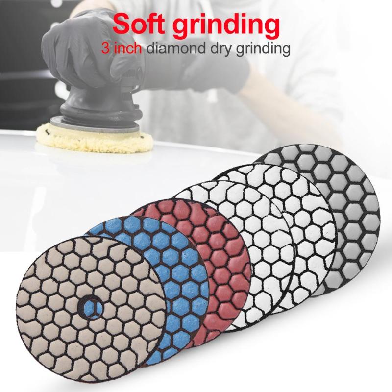 1 Stuks 50/100/400/150 Droog Polijsten Pad 3 Inch Sharp Type Diamant Polijsten Graniet Marmer schuurschijf Voor Disc Steen