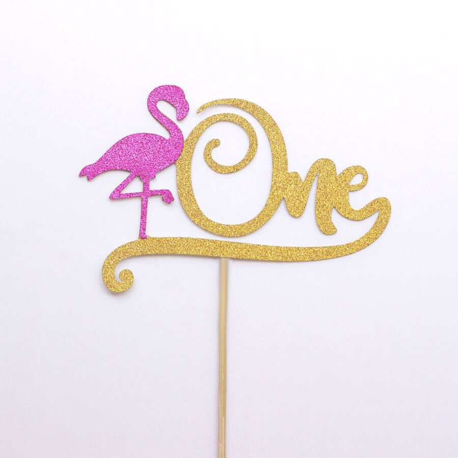 fenicottero Una Torta topper Cerchiamo di Flamingly Primo fenicottero Torta Di Compleanno topper Decorazioni Festa A Tema Tropicale fenicottero topper
