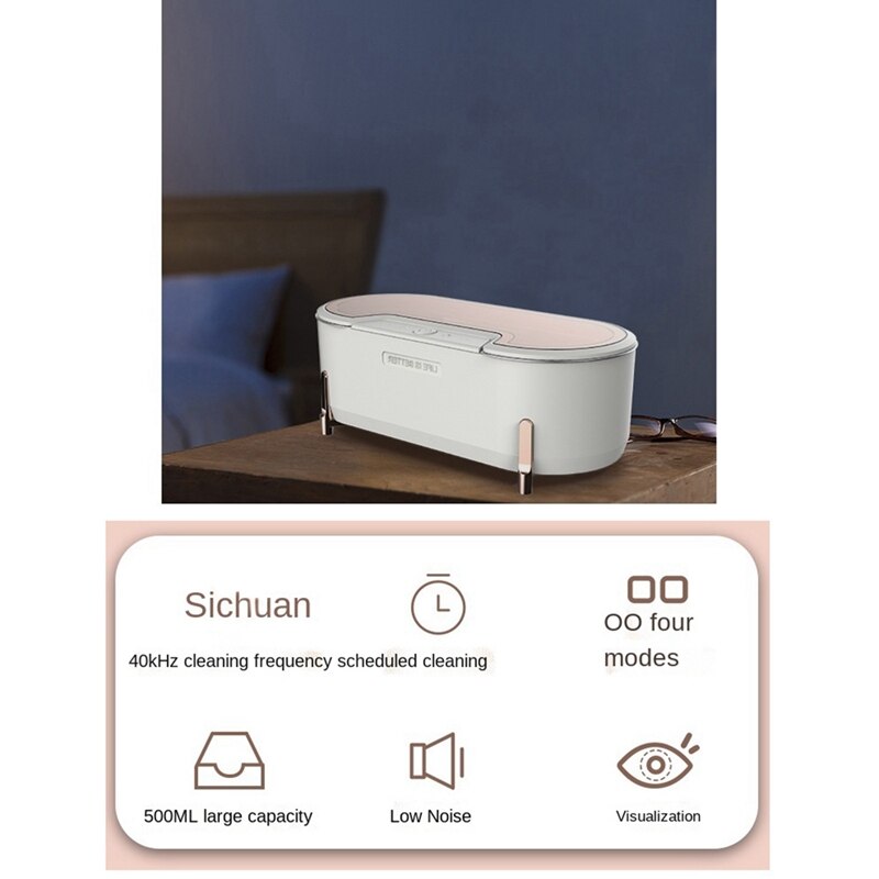 SANQ 500ML Ultrasonic Cleaning Machine 40Khz Vibration Wash Cleaner Washing Jewelry Glasses Watch Washing Small Ring