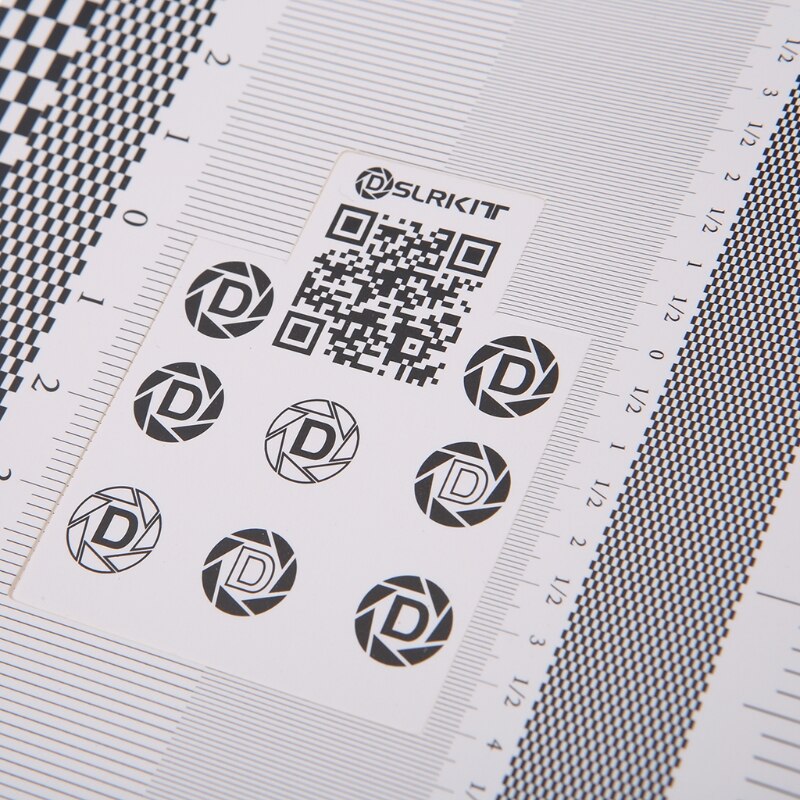 Tarjeta AF de calibración de enfoque de lente de cámara, Micro alineación, regla, carta plegable