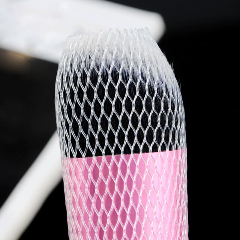 50/10 Pcs Up Kwasten Netto Protector Guards Voor Foundation Oogschaduw Concealer Brush Schede Mesh Netting Cosmetische Gereedschap