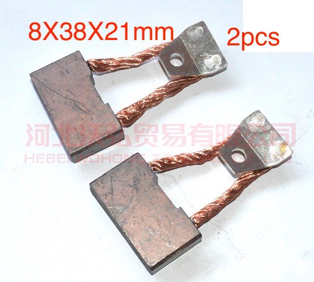 2pcs for Cummins 50MT Carter K19 construction machinery starter motor carbon brush 8X38X21mm