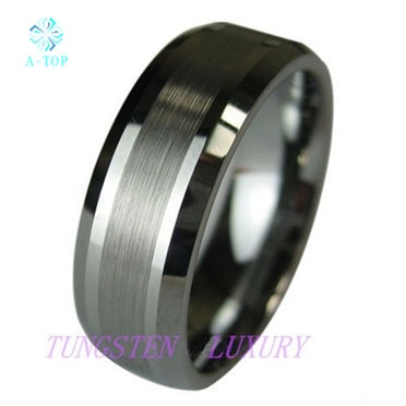 Titanium Kleur Two Tone Tungsten Carbide ring mannen Wedding Band Ring Bruids Sieraden