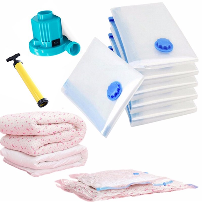 Torby próżniowe robić przechowywania ubrań transparentne, przechowywanie, magazynowanie, torba, organizacja, organizer, składany, ubrania, kompresor, podróżowanie, oszczędność miejsca, pakowanie