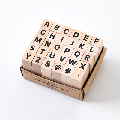 Arabische Cijfers Vintage Schrijfmachine Letters Van Alfabet Houten Stempel Set Hobby Diy Craft 9 Patronen Beschikbaar: 9  30pcs 1x1cm