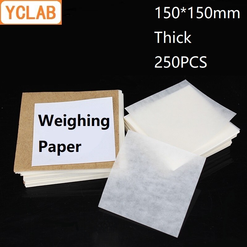 Yclab 150*150 Mm Wegen Papier Vierkante Dikke 250 Stks/pak Laboratorium Chemie Apparatuur
