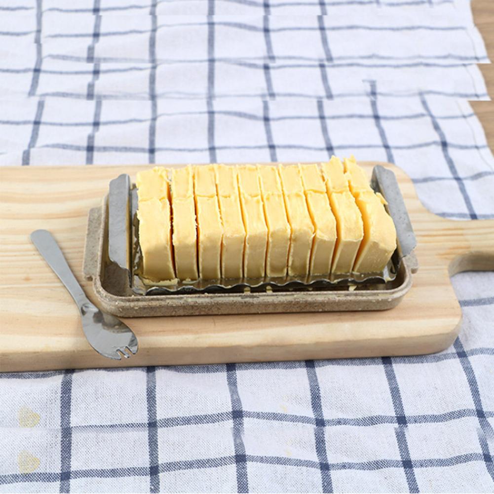 Beurrier en plastique avec couvercle beurre gardien conteneur stockage Cutter trancheuse grand Rectangle conteneur fromage pour le stockage de cuisine