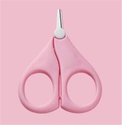 2Pcs/Lot Safety Nail Clippers Scissors Baby Care Cutter For Newborn Baby Daily Nail Shell Shear Manicure Tool Baby Nail Scissors: Pink