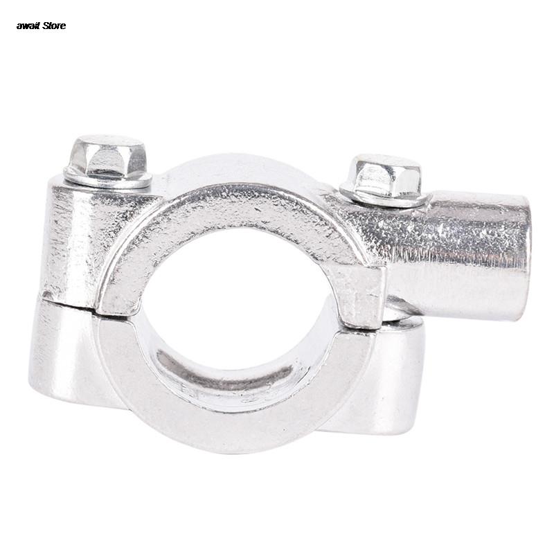 Abrazadera de montaje para espejo retrovisor de motocicleta, soporte adaptador para manillar de bicicleta, 8mm y 10mm, 1 unidad: Silver 10mm