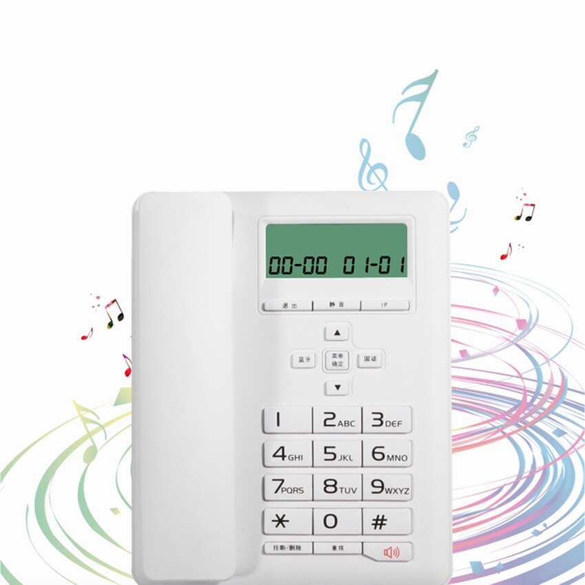 Bluetooth-compatible Corded Phone Desktop Telephone Landline with Voice Caller ID, Auto IP, Alarm Clock, Big Buttons for Home