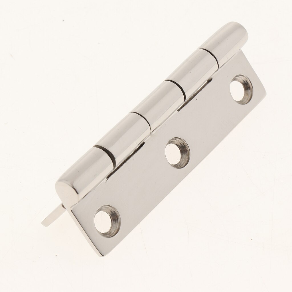 75mm x 40 mm Stainless Steel Door Hinges Straight Square Corner Hinges - 3mm Thickness