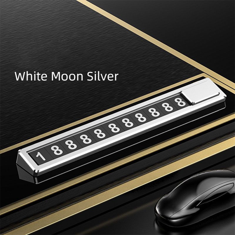 Placa de teléfono con interruptor oculto, tarjeta de número de teléfono de aleación de Metal para coche, placa de tarjeta de estacionamiento temporal, pegatina de coche, estilo de coche