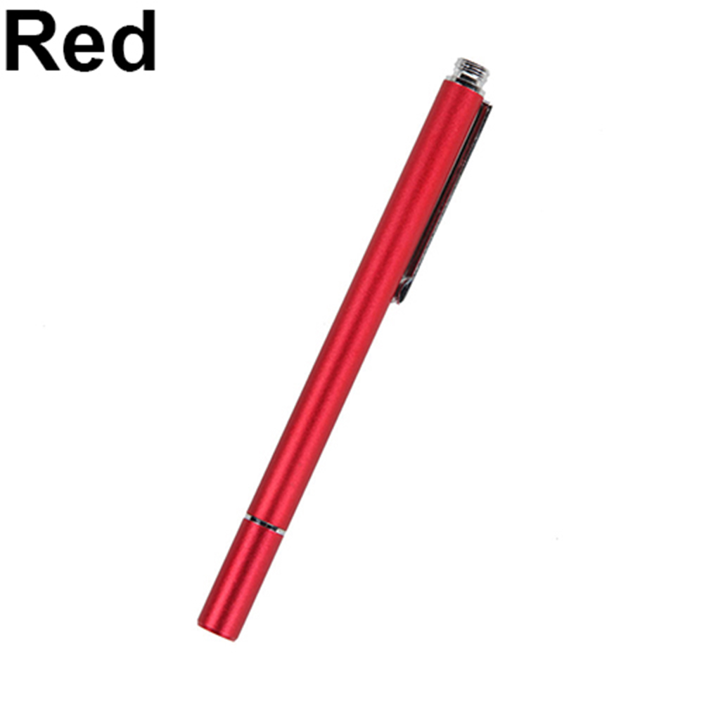 Pointe Fine pointe mince ronde stylet capacitif pour iPhone iPad Mini 2 3 4 Air 2 stylo tactile crayon de capacité intelligente: Rouge