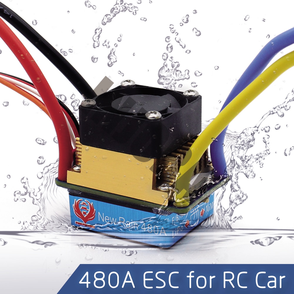 480A Wasserdichte Gebürstet ESC Speed Controller mit 5 V/3A BEC für 1/10 RC Crawler SCX10 D90 Traxxas Tamiya HSP RC Auto