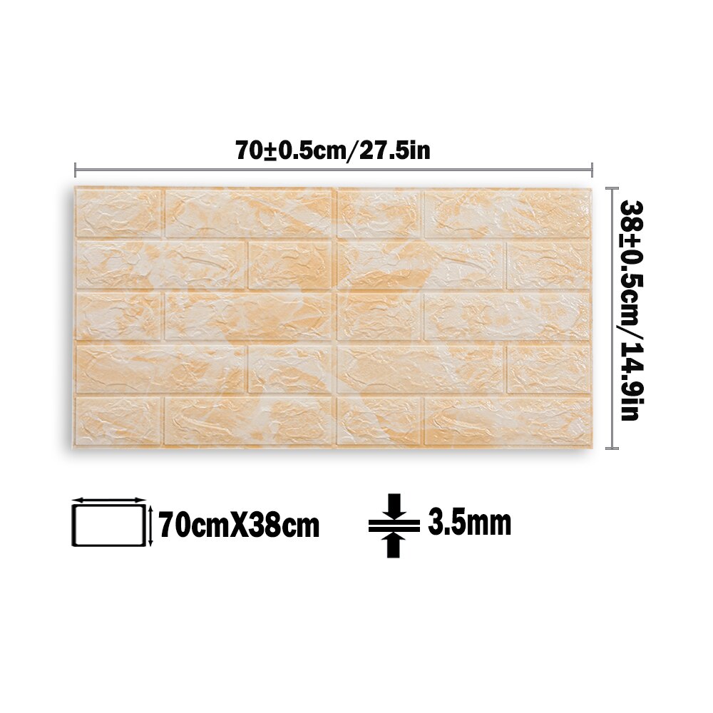 Foam 3D Wall Stickers Self Adhesive Wallpaper Panels Home Decor Living Room Bedroom House Decoration Bathroom Brick Wall Sticker