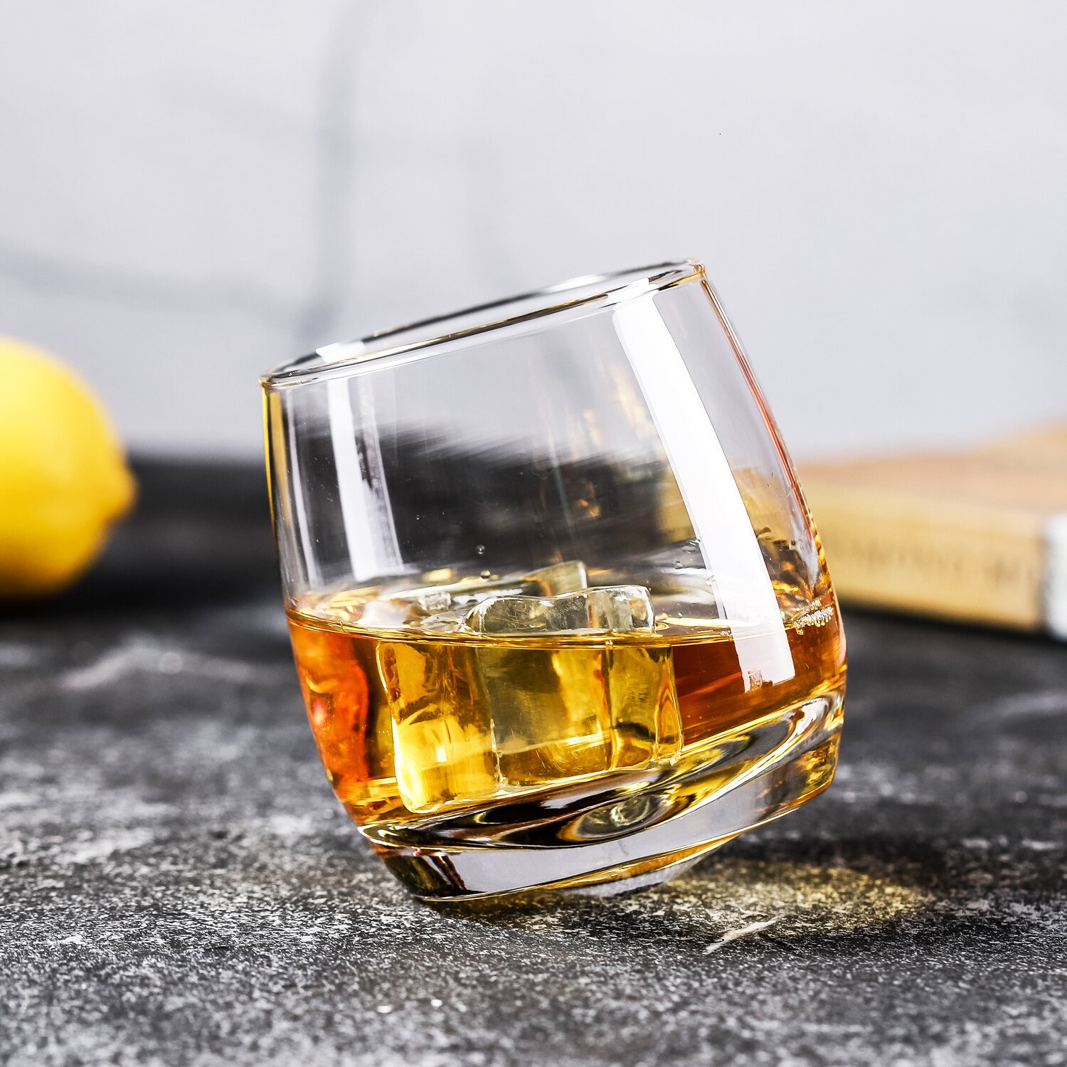 Thailand Spin Roly-poly Whiskey Glass Whipping Top Wine Glass Whisky Tumbler Cup Beer Mug For Bar Party