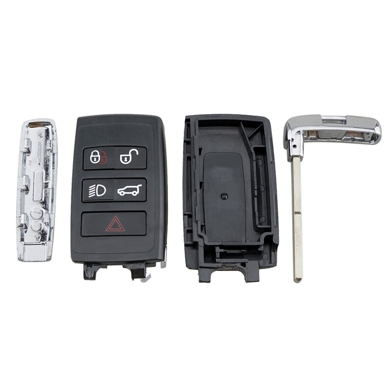 Auto Slimme Afstandsbediening Sleutel 5 Button Key Shell Case Fit Voor Jaguar F-Tempo F-Type Xe Xf xj: Default Title