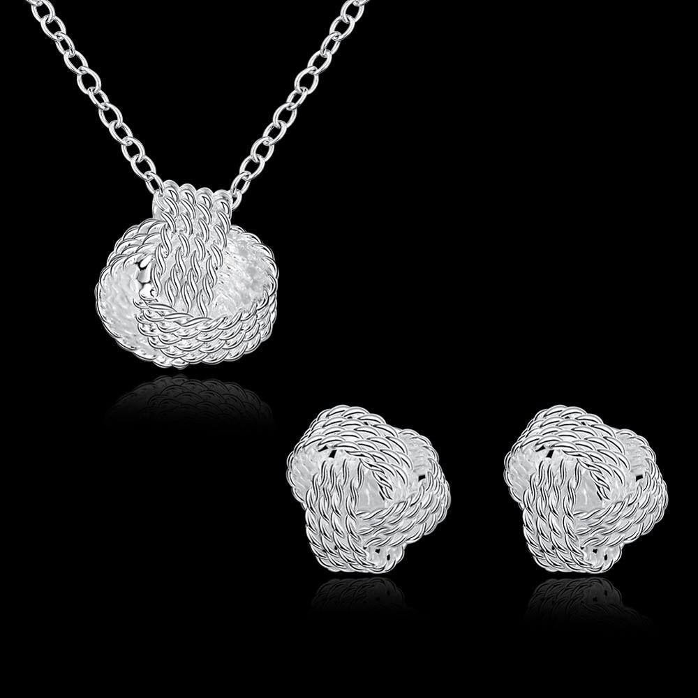 925 Silver Jewelry Set Silver Necklace Earring Set For Woman Charm Jewelry