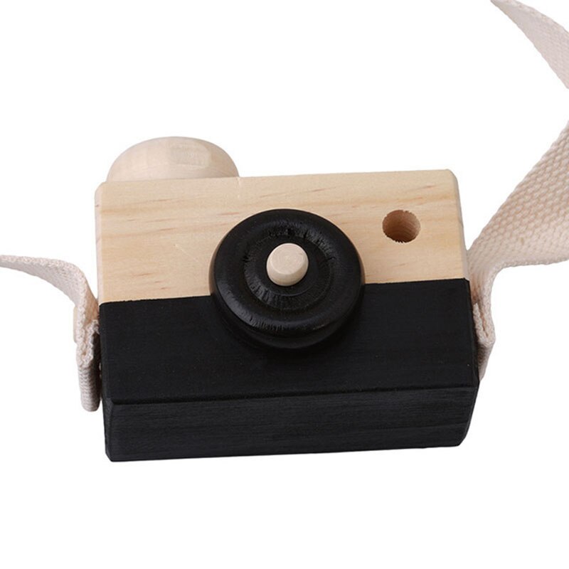 Caja fuerte de madera portátil para bebés, accesorios de fotografía para niños, cámara de madera, juguete de cumpleaños, de Navidad, decoración para habitación de niños