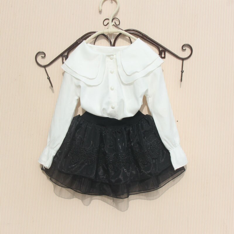 Meisjes witte blouse met lange mouwen voor meisjes in school casual stijl meisjes shirts tienerkleding voor meisjes 6 8 10 12 13 14