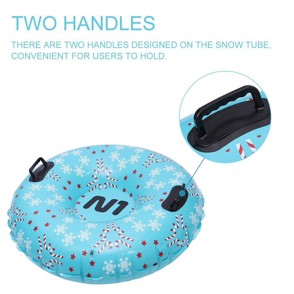 Snow Tube Inflatable Winter Ski Circle Floated Skiing Board For Outdoor Skiing Portable For Children Adult Entertainment