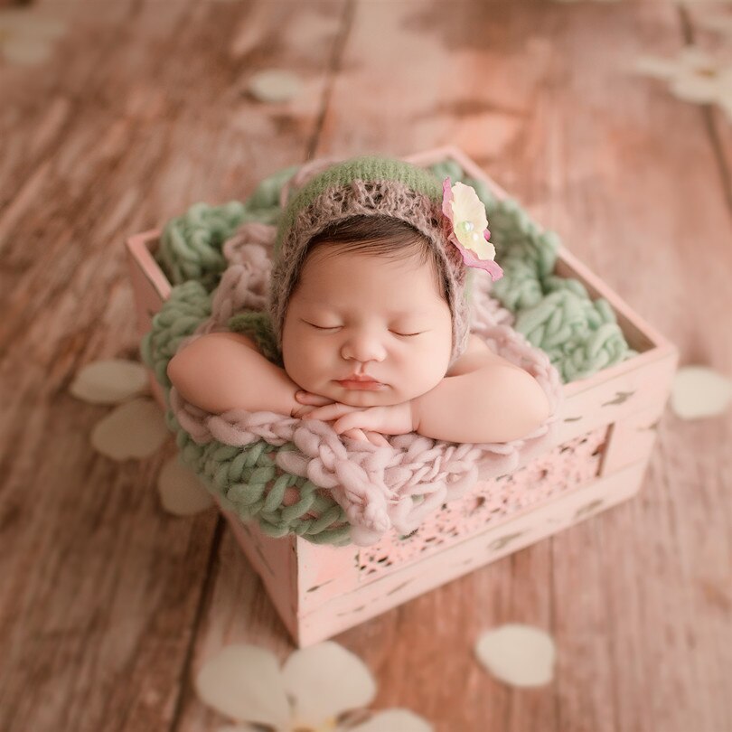 Vintage Natural Scenic Fotografie Achtergrond Bloemen Achtergrond Waterdichte Dubbelzijdig Foto Achtergrond Houten Plank Baby Props