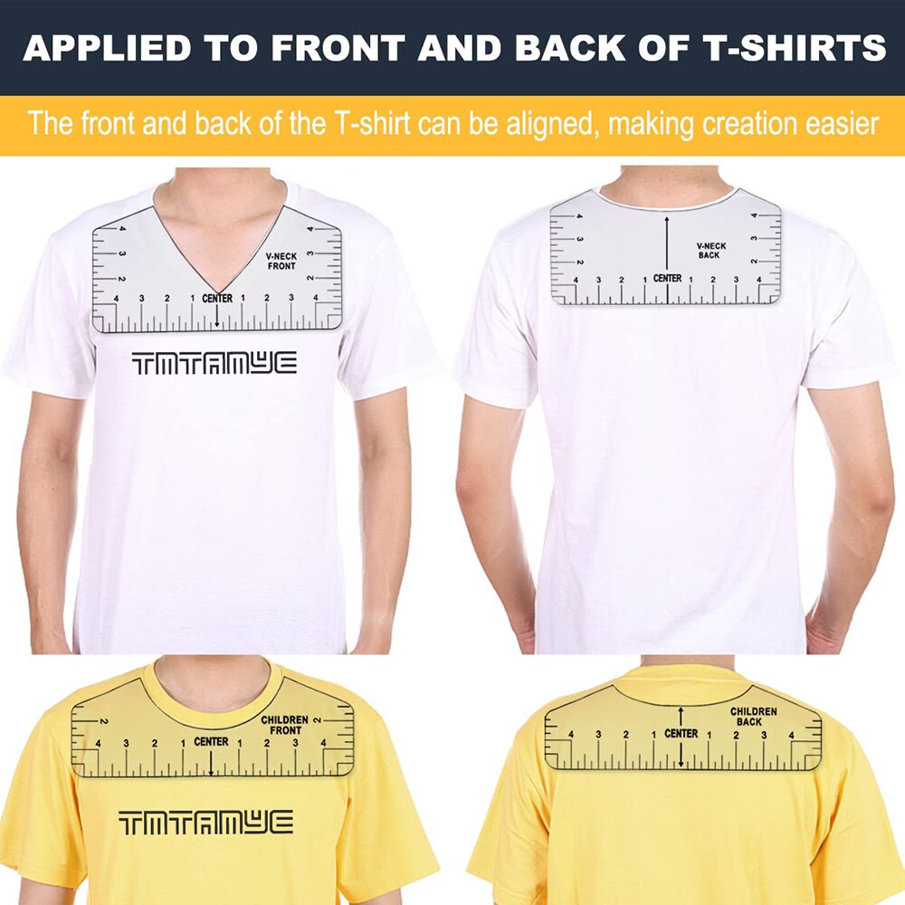 9 Pcs T-Shirt Rulers to Center Designs,Tshirt Ruler Guide for Vinyl Alignment,Shirt Front Back Measurement Tool for Heat Press