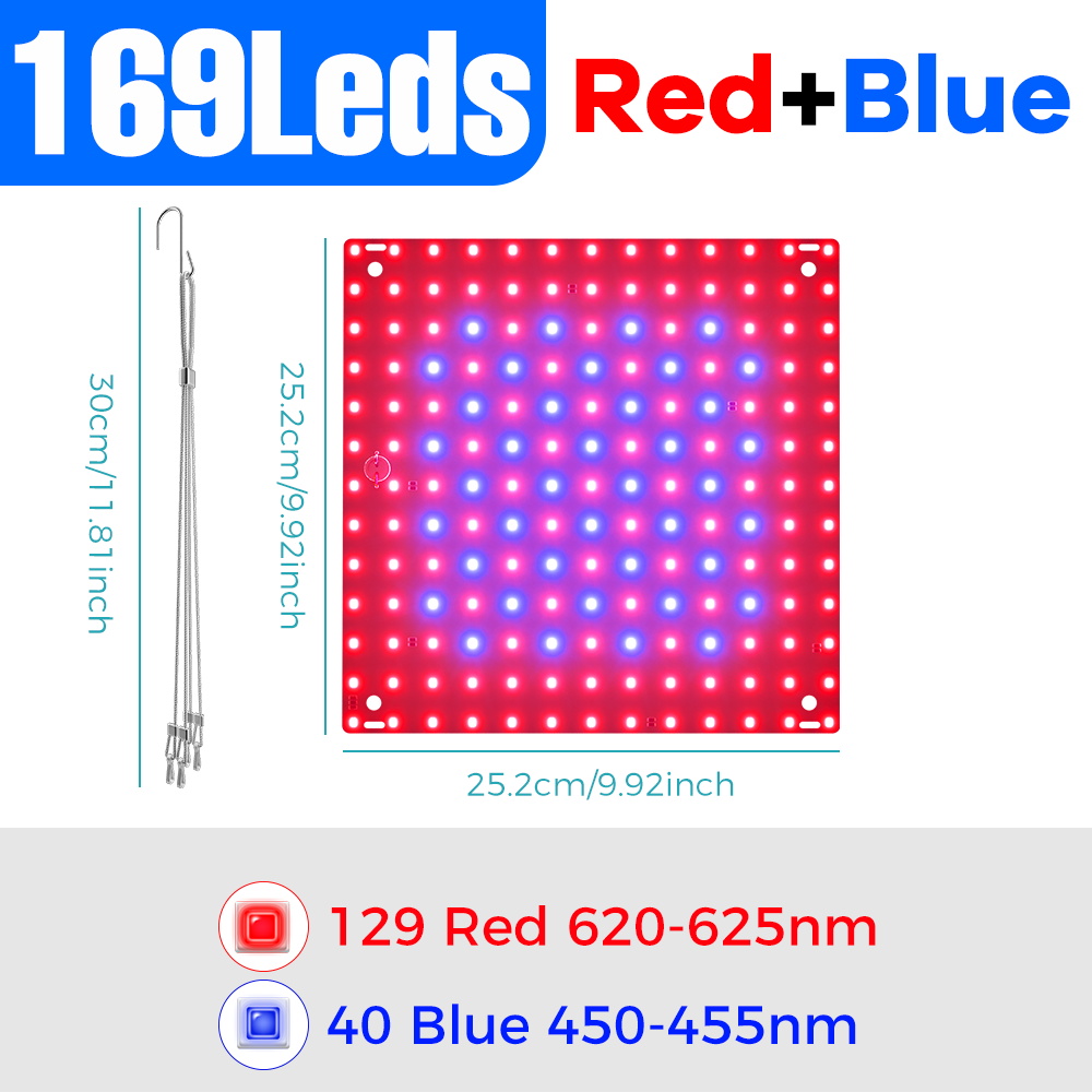 LED-Pflanzenwachstumslicht, 300 W, Vollspektrum, Quantum-Gremium, Hydrokultur-Tafel-Lampe, Wachstumsbox, Gewächshausanbau, Beleuchtung, 110 V/220 V: verrotten / uns
