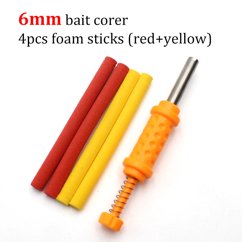 Kit d&#39;outils de pêche à la carpe 6mm/8mm, bouillettes Pop-Up, accessoires de fabrication d&#39;appâts pour carpe + plate-forme en mousse pour matériel de pêche: 6mm-red and yellow