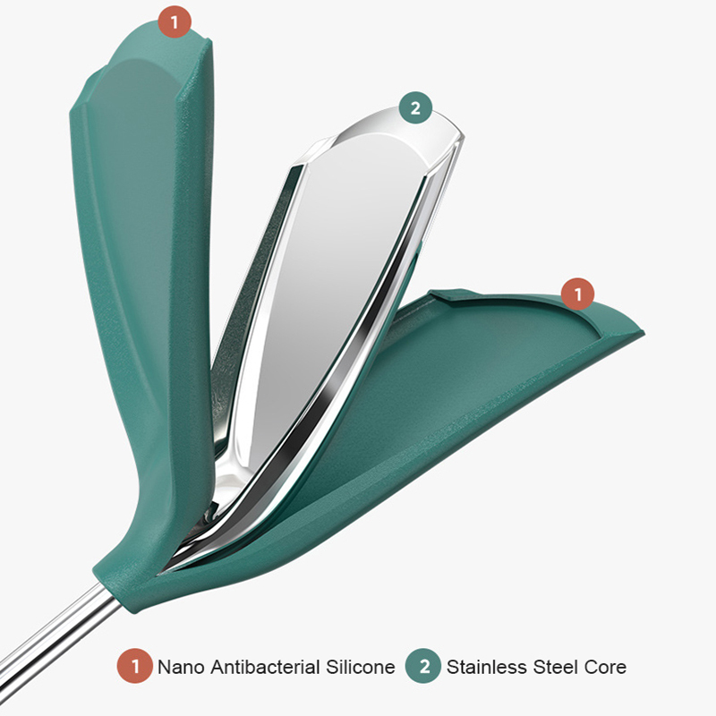 Silicone Spatula Set Cooking Utensil Heat-Resistant Stainless Steel Core Eggs Pancakes Non-stick Cookware Kitchen Gadget
