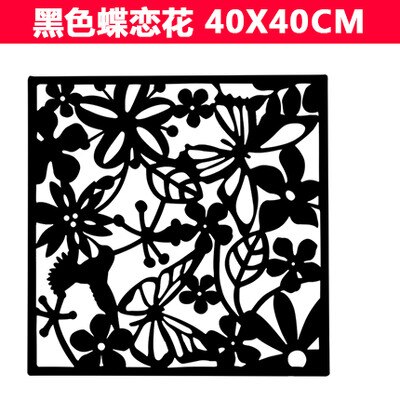 40x40cm Butterfly Hanging Screen Partition Entrance Door Living Room Bedroom TV Background Wall Stickers Hollow Window: B