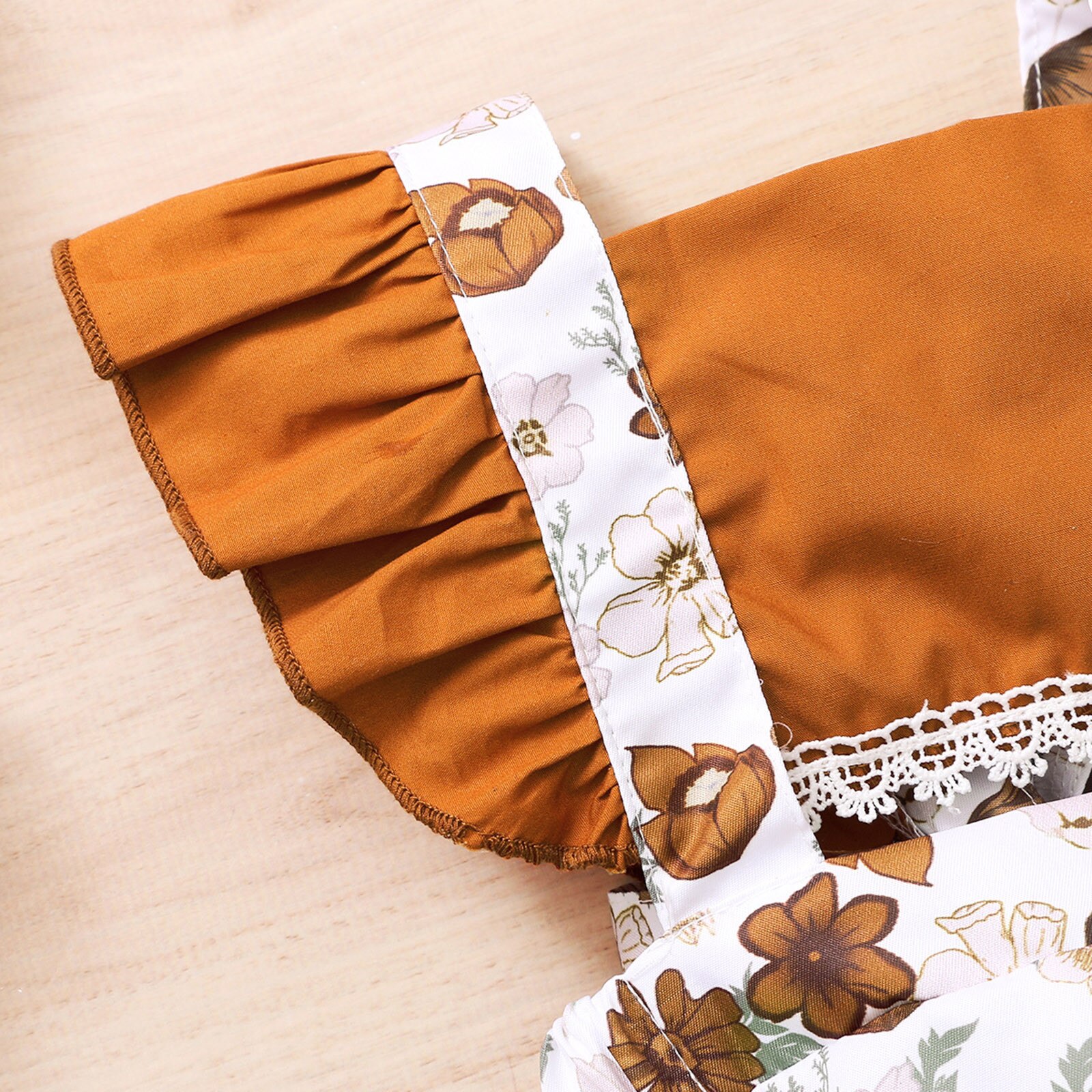Vêtements pour bébés filles, -né, body à volants, imprimé Floral, vêtements pour enfants, combinaison mignonne, ensembles tête,