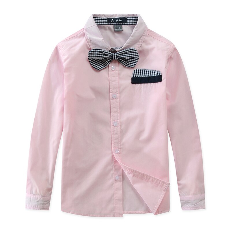 Chemises en Satin pour enfants, couleur unie, 100% coton, bonne , vêtements pour garçons: Pink / 5T