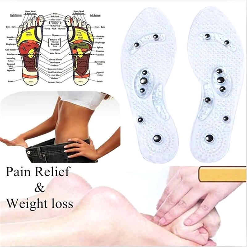 1 paar Atmungsaktive Schuhe Pad Massage Einlegesohlen Magnetische Akupunkturpunkt Magnet Pad Schuhe Von UNS