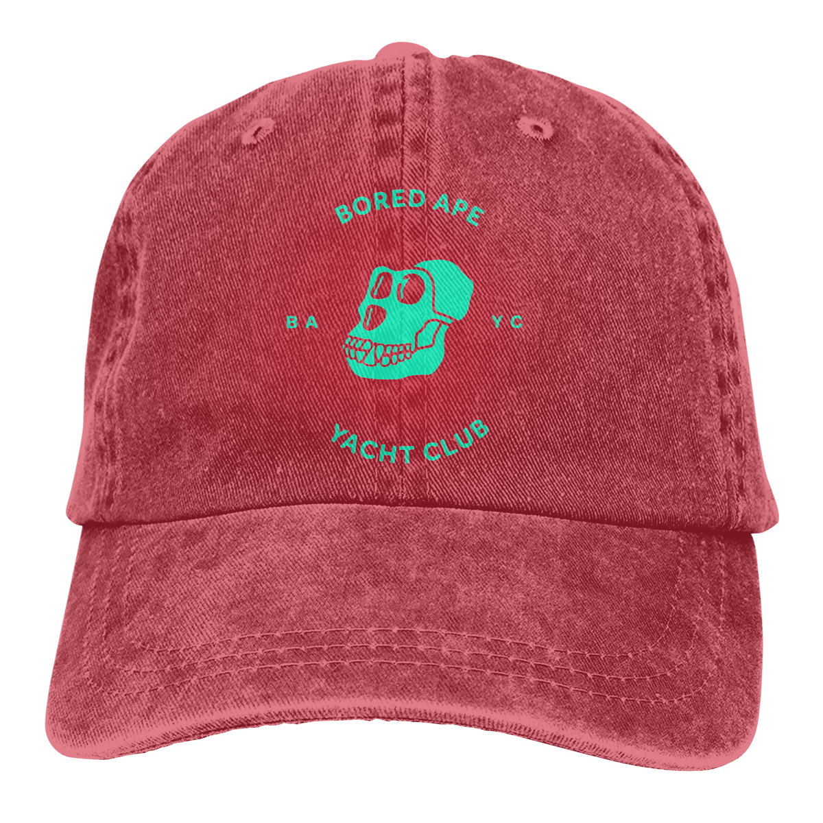Coole baseballkappe für herren, bored ape yacht club bayc nft caps, verschiedene farben, damen-sommer-snapback-caps: Rot