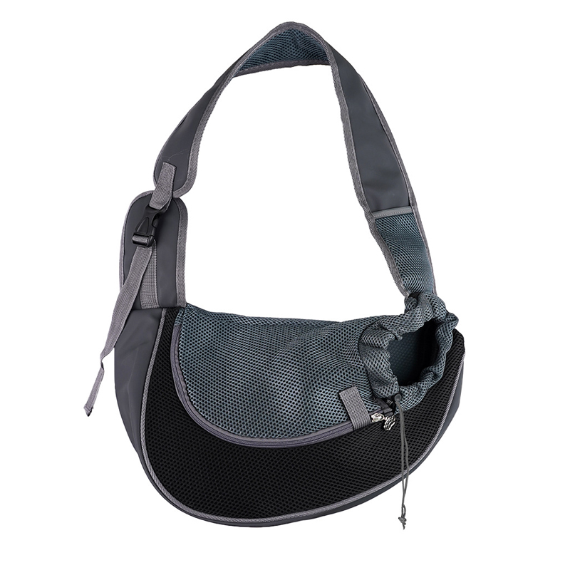 Reflektierende, atmungsaktive Netz-Haustiertasche, tragbare Umhängetasche für Katzen und Welpen, für Reisen, sicher und bequem für ausgehende Haustiere: XS / Lila