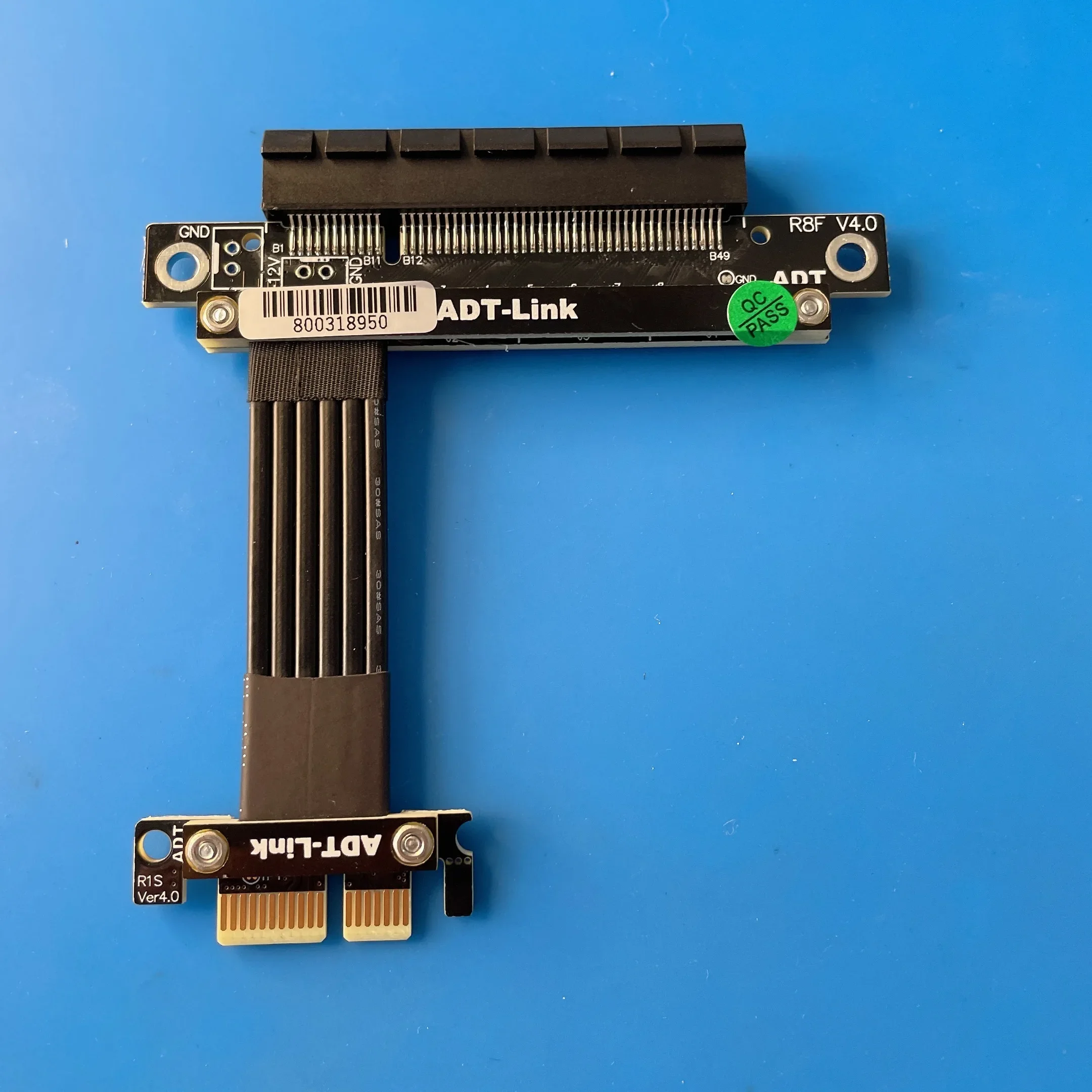Carte Riser Gen4 PCIE 4.0x1 mâle à 4 femelle, PCI Express PCI-E 4X 1X PCI E Riser Extender, fil ruban, résistant à 90, GPU à angle droit