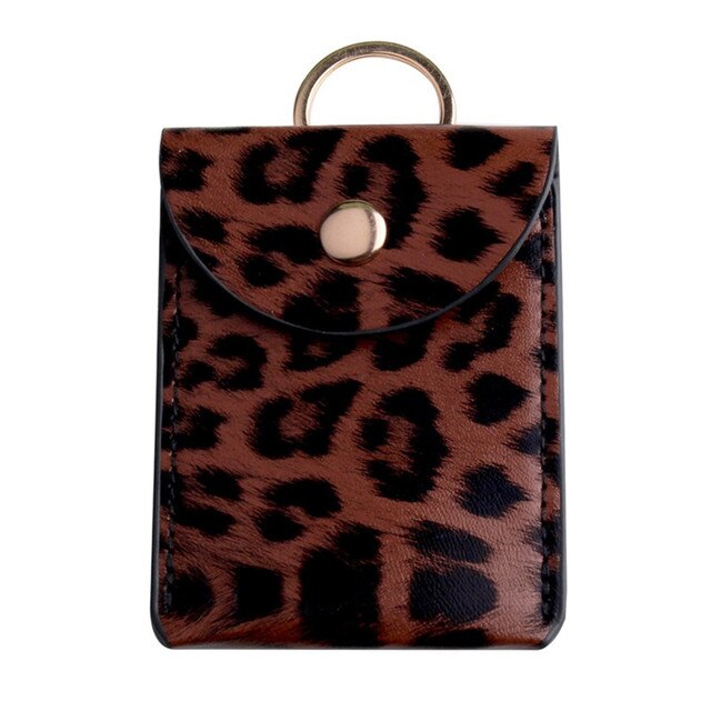 Creditcardhouder Mannen Vrouwen Pu Lederen Mini Visitekaarthouder Reizen Id Bank Kaarthouder Case Cover: Leopard