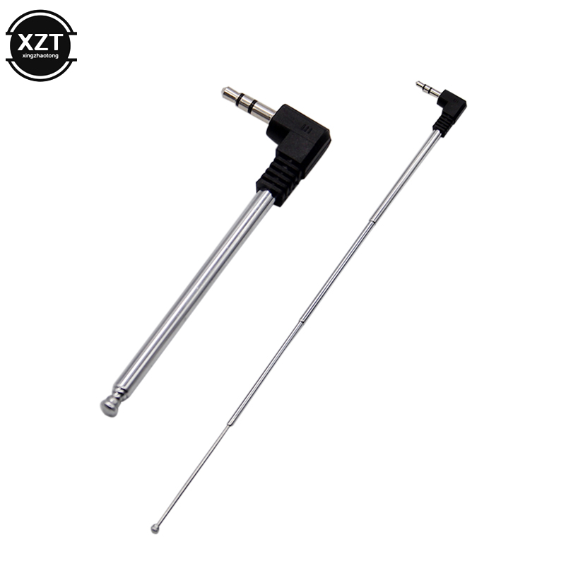 Mini antena receptora de Radio FM para teléfono móvil con conector de 3,5mm, tarjeta enchufable aérea retráctil, antena de Audio FM dedicada