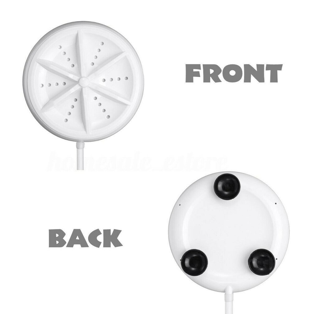 Mini Ultrasonic Washing Machine Portable Turbo Personal Rotating Washer Convenient Home Business Travel USB