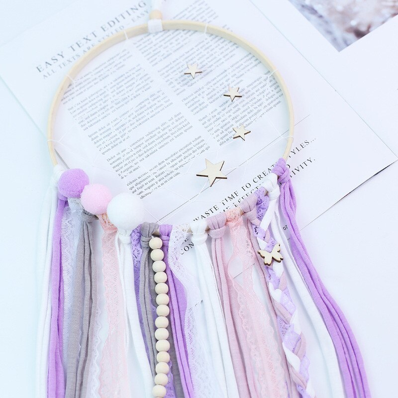 nordisch quaste traum Fänger zimmer dekoration große weiß rosa blau dreamcatcher mädchen zimmer dekor für Baby schlafzimmer